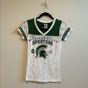 Women's Michigan State Spartans Tee - Green and White